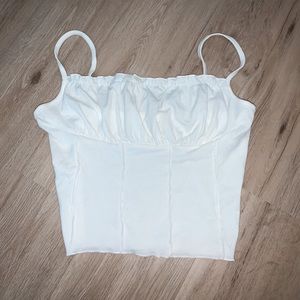 trendy white crop top
